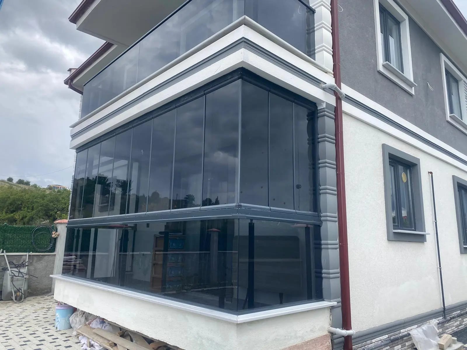 Zastakljena terasa, ugaoni sistem, vila